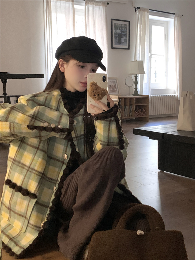 小香风格子外套女+复古毛边休闲裤套装,女装/女士精品,时尚套装,淘宝优惠券,粉丝福利购,淘宝优惠卷