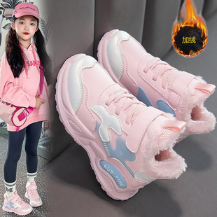 Fans女童鞋 中大童加厚保暖运动鞋 子加绒大棉鞋 新款 冬 2025冬季 ABC