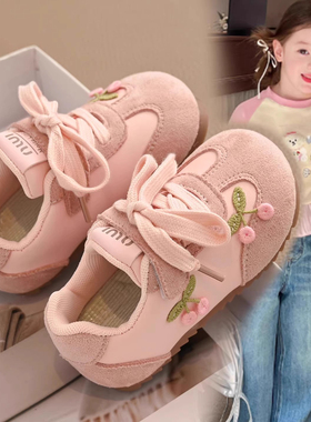 ABC Fans女童鞋子时尚儿童软底运动鞋2025春秋新款女孩洋气休闲鞋