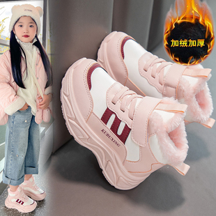中大童软底加绒加厚保暖鞋 ABC 新款 2025冬季 儿童棉靴 Fans女童棉鞋