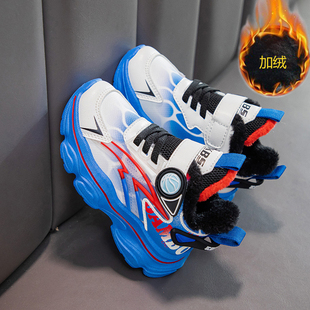 男童软底休闲鞋 ABC 女童加厚棉鞋 2025秋冬新款 Fans男童加绒运动鞋