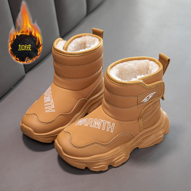 ABCFans女童加绒棉靴