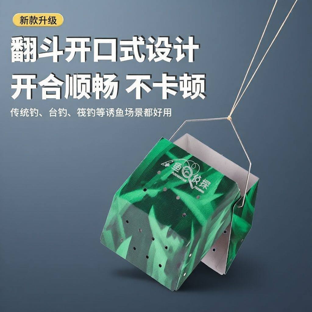 翻斗定点不锈钢打窝器定点补窝器垂钓手竿野钓饵料精准沉底器渔具