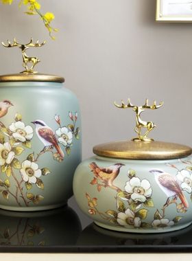 茶叶罐高级感新中式摆件