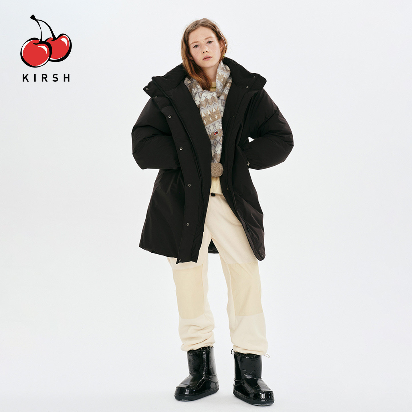 KIRSH大樱桃2026冬季羽绒服女中长款宽松加厚保暖可拆卸连帽外套,女装/女士精品,羽绒服,淘宝优惠券,粉丝福利购,淘宝优惠卷