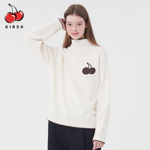 大樱桃刺绣KIRSH半高领