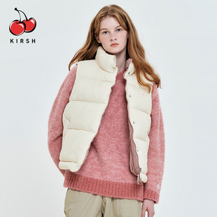 kirsh冬季甜美宽松慵懒风渐变针织衫女绝美巨好看粉红色内搭毛衣