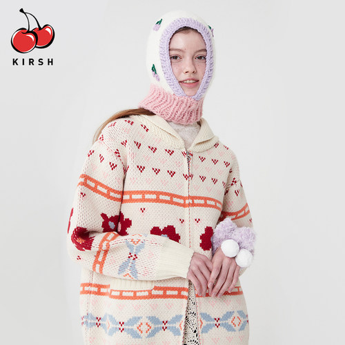 大樱桃针织衫KIRSH韩版开衫V领