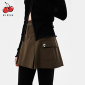 A字显瘦半身裙学院风韩版 kirsh大樱桃夏季 新款 高腰百褶裙甜美短裙