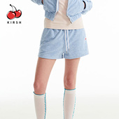宽松慵懒抽绳少女风运动裤 KIRSH樱桃多巴胺风休闲短裤 女春夏韩版