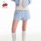 宽松慵懒抽绳少女风运动裤 KIRSH樱桃多巴胺风休闲短裤 女春夏韩版