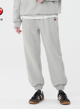 樱桃KIRSH 休闲束脚卫裤女秋冬2024新款韩系宽松加厚运动裤冬季