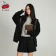 连帽卫衣韩版 开衫 外套女秋冬休闲加厚加绒连帽衫 樱桃KIRSH 冬季