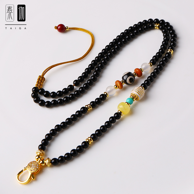 泰国佛系牌链子玛瑙天珠五条经文