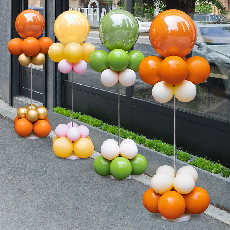 元旦节气球立柱开业周年氛围布置商场门店搞活动场景装饰落地支架