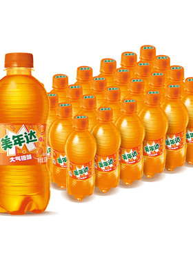 百事可乐美年达Mirinda橙味汽水碳酸饮料300ml*24瓶便携小瓶汽水