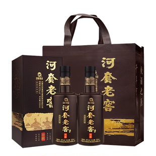 河套老窖特酿45度浓香型纯粮食草原白酒500ml 2瓶装 88vip专享