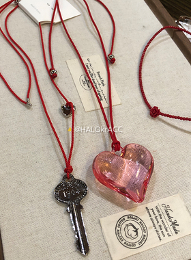 HALOkrACC韩代落日甜粉玫瑰项链