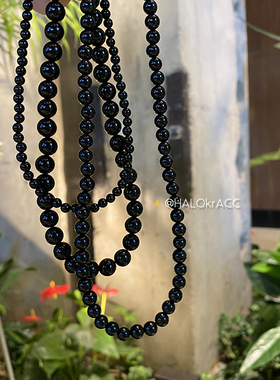 HALOkrACC韩代黑珠搭配项链