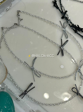 HALOkrACC韩代三银飘带项链