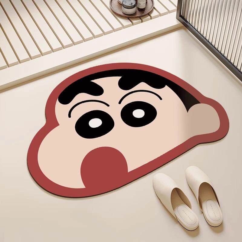 卡通可爱硅藻泥吸水地垫卫生间防滑脚垫厕所速干垫子入户门地毯