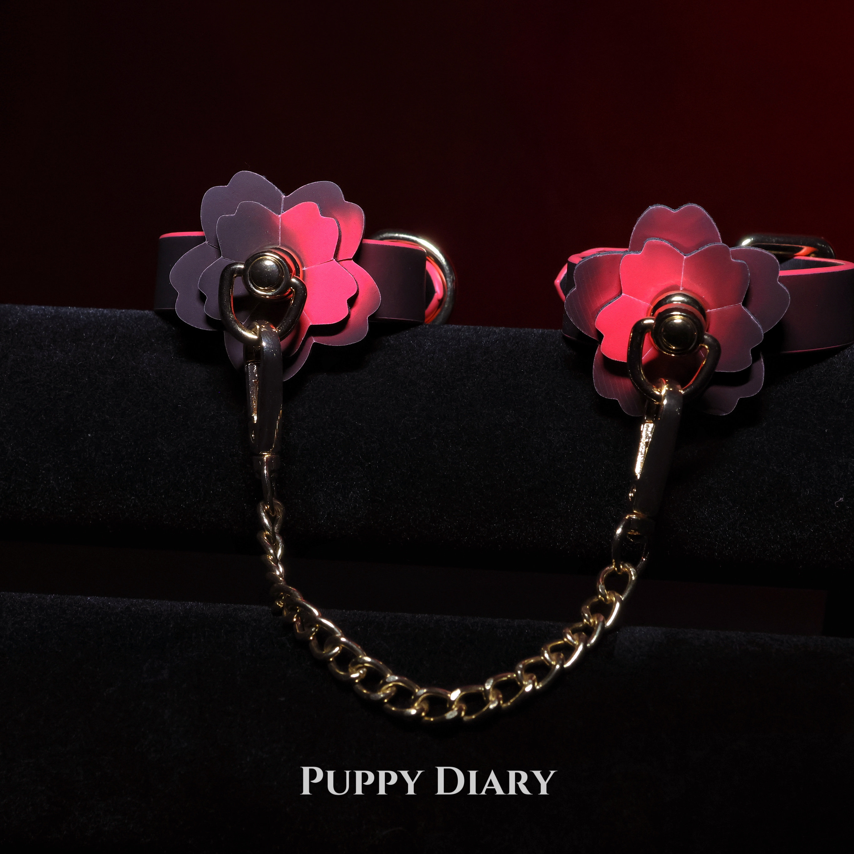 Puppy*樱花温感变色手环脚环女脚链皮质手腕饰品情侣手链礼物
