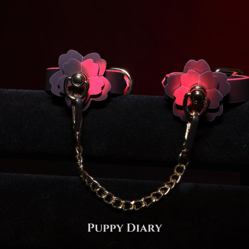 Puppy*樱花温感变色手环脚环女脚链皮质手腕饰品情侣手链礼物
