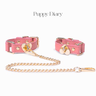 Puppy*真皮手环脚环链条定制可刻字爱心女饰品脚链cosplay手链