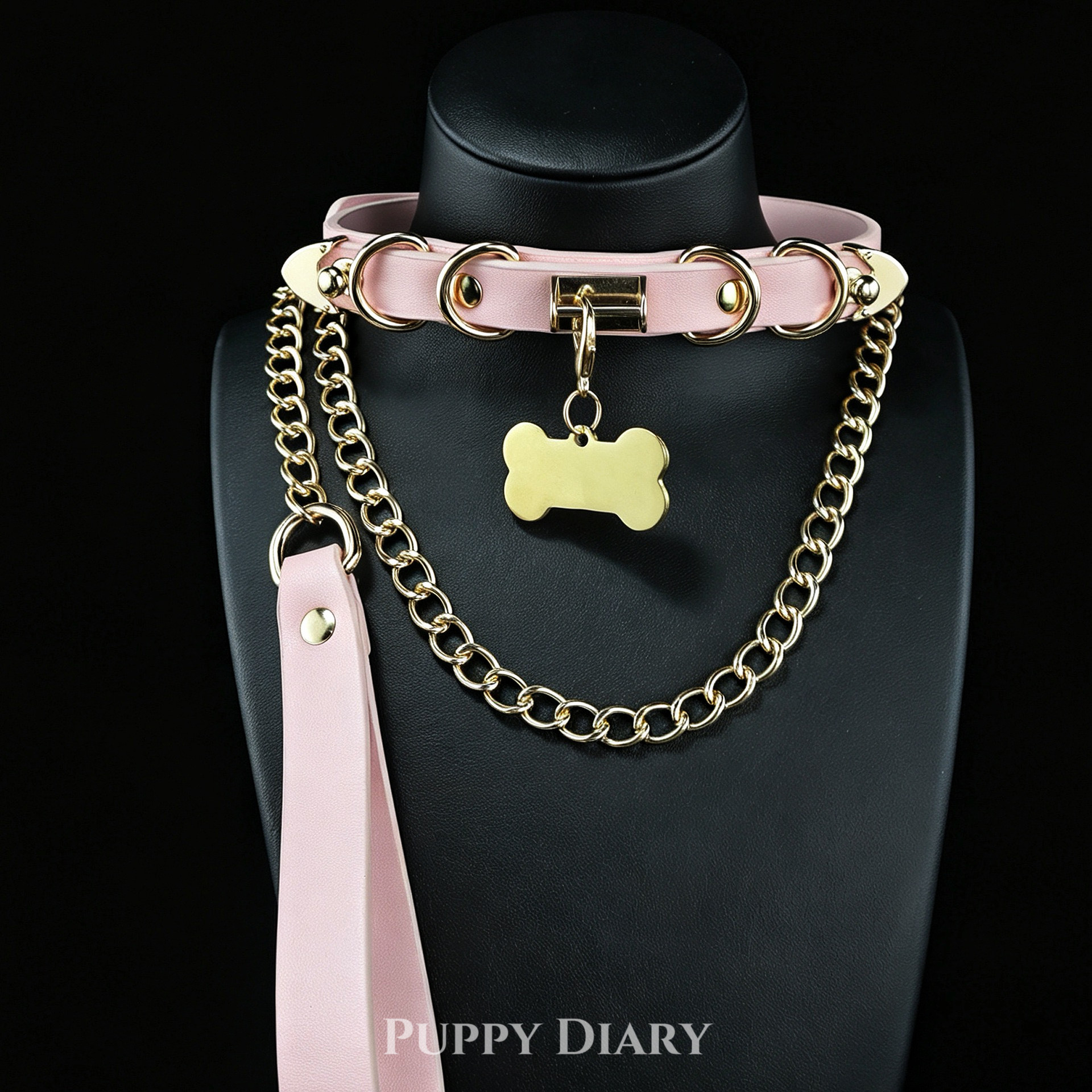 Puppy*骨头项圈choker铭牌刻字免费小众亚文化情侣脖圈饰品礼物