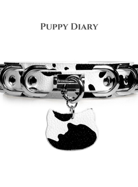 奶牛喵可爱项圈女吊牌