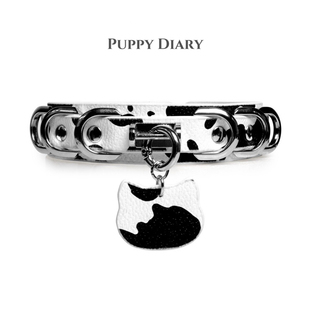 Puppy*奶牛喵二次元项圈女吊牌可刻字铃铛choker男项链情侣饰品