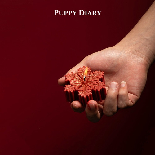 Puppy*42度低温蜡烛防烫圣诞雪花造型香薰蜡烛情侣道具氛围摆件
