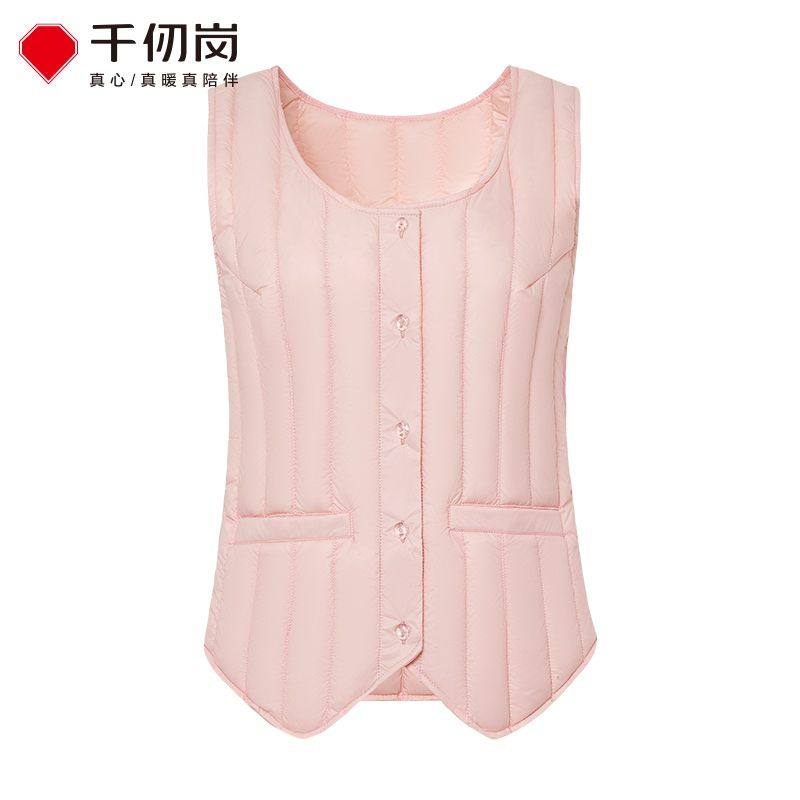 千仞岗秋冬轻薄羽绒服女内胆马甲圆领内穿无领轻便背心款Y259902N