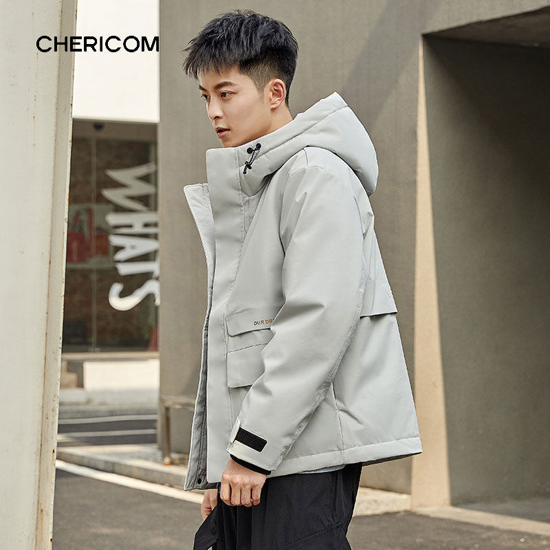 千仞岗秋冬男士工装宽松休闲连帽外套反季羽绒服Y278518Y