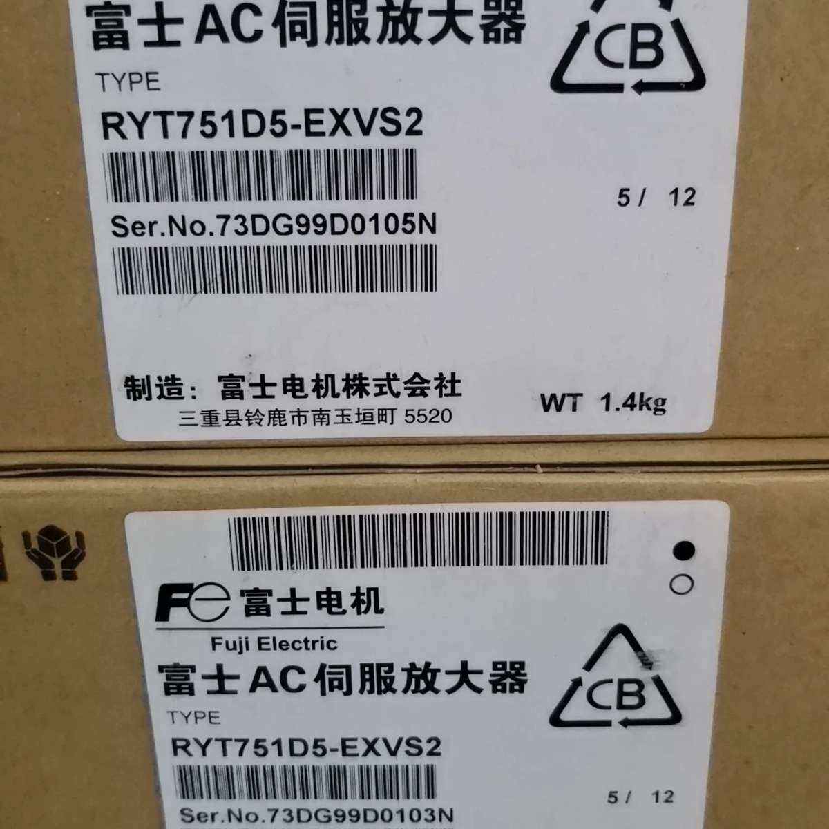 100%全新原装伺服驱动器RYT751D5-EXVS2保