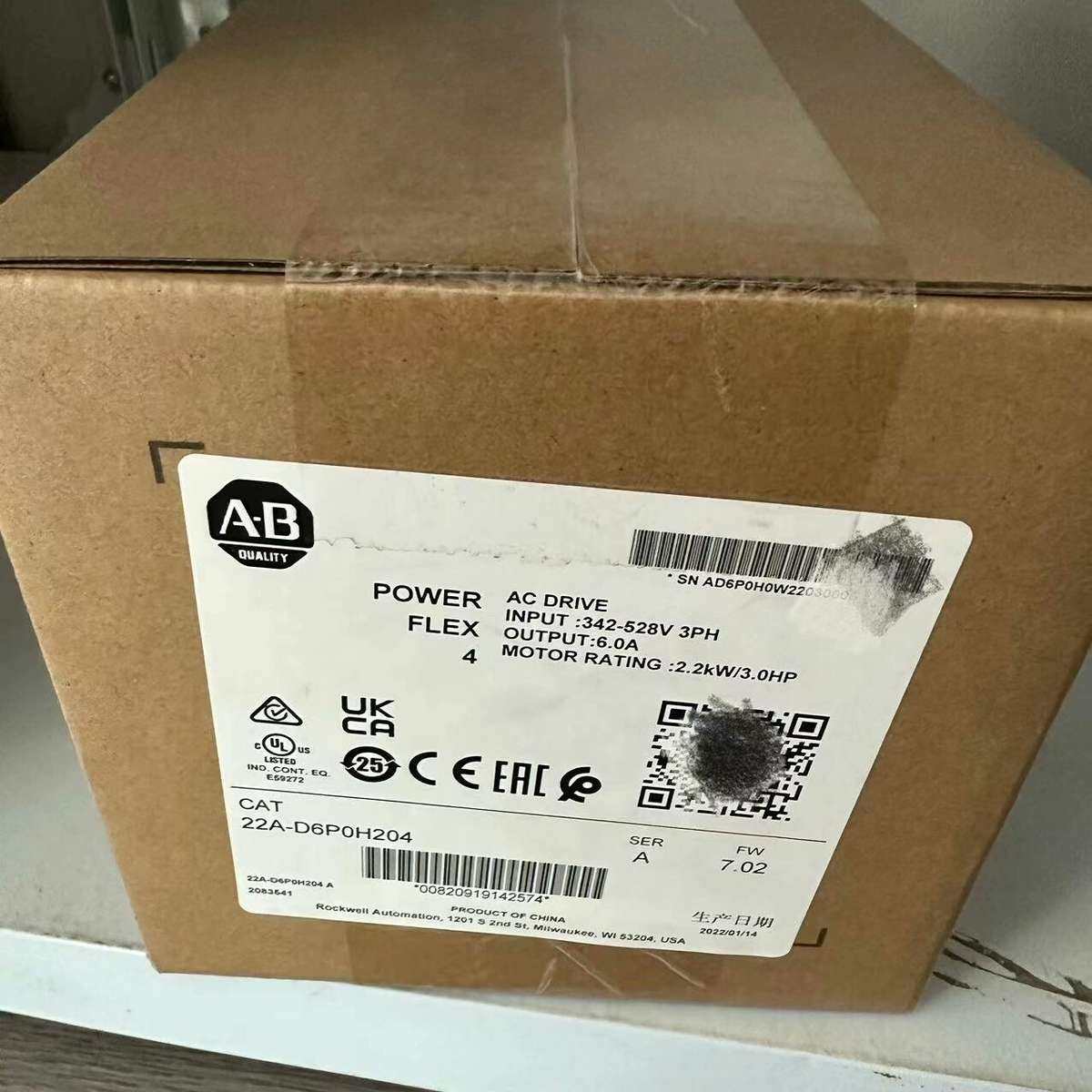 变频器22A-D6P0H204全新原装正品现货，