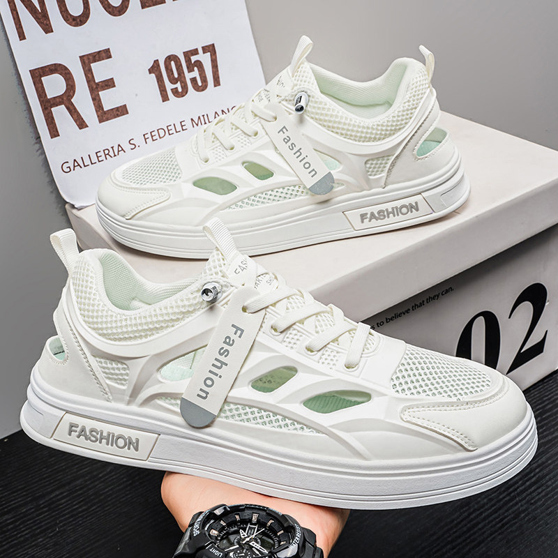 男鞋夏透气网眼镂空网面运动鞋单层洞洞鞋男士2026新外穿防滑开车