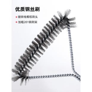 不刷子生刷烧烤工具专用烧烤网带手柄烤炉钢丝刷清洁清理锈架烤箱