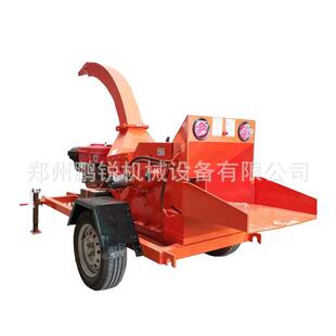 移动式柴油动力园林果树粉碎机 大型秸秆破碎机 林场用木材破碎