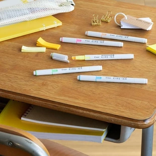 百乐·kire na速干双头导轨软头荧光笔记号笔不洇纸手帐划重点