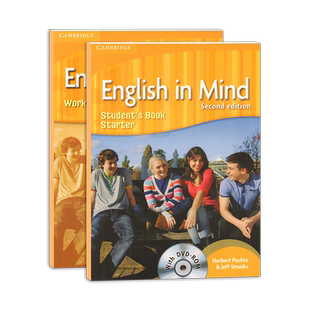 剑桥中学英语教材English In Mind预备级12345级学生课本练习册英文词汇语法ket分级考试进口外文图书第二版EIM青少版英文原版书籍