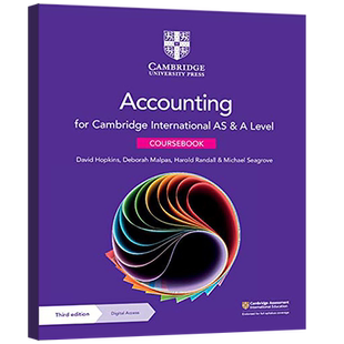 原版 剑桥国际Alevel 会计教材(2023考纲版) Cambridge International AS & A Level Accounting Coursebook/Workbook(含电子账号)