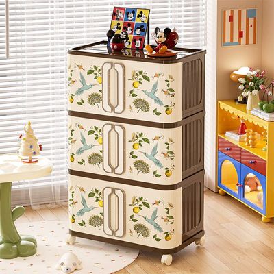 新款卡通折叠收纳柜储物柜衣物收纳落地式衣柜家用可移动置物柜