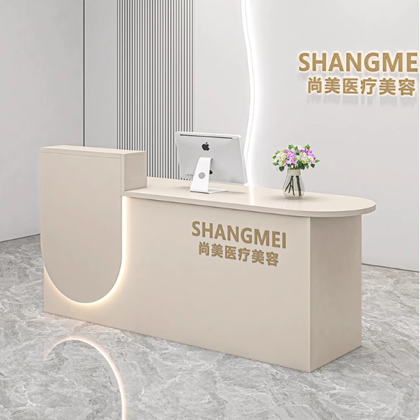 简约轻奢小型商用收银台前台