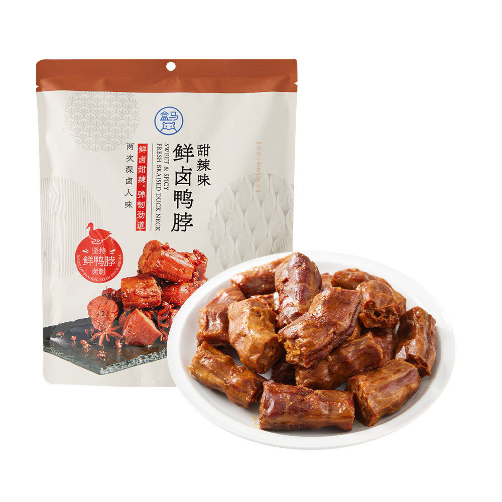 盒马 鲜卤鸭脖甜辣味358g饱满肉质紧实休闲小零食弹嫩不油腻卤味