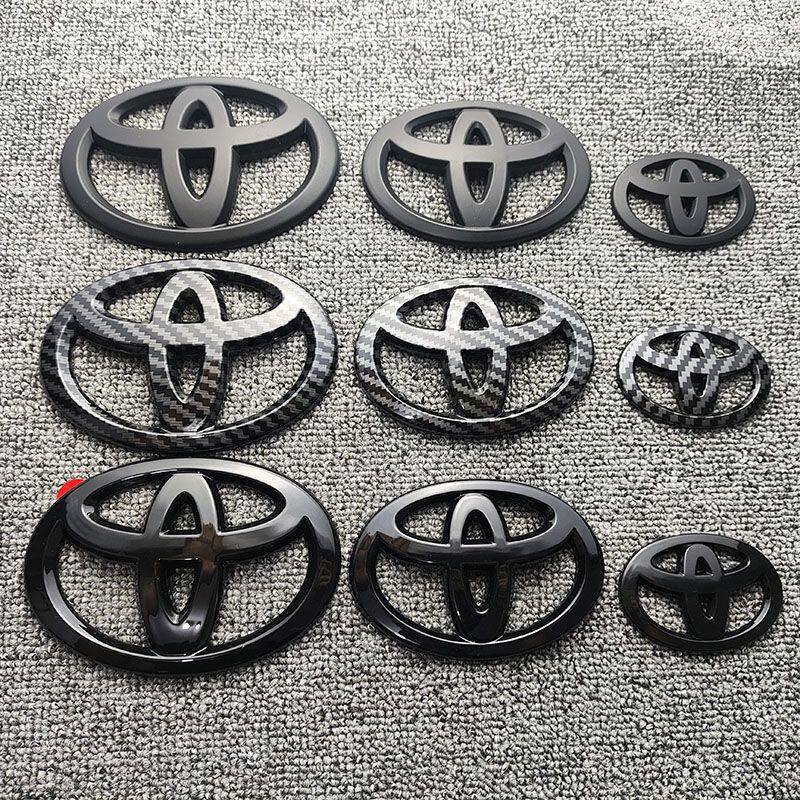 适用于丰田车标贴卡罗拉凯美瑞雷凌亚洲龙RAV4汉兰达前后黑标改装