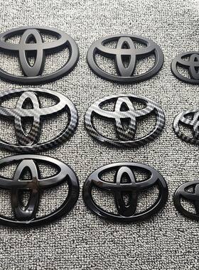 适用于丰田车标贴卡罗拉凯美瑞雷凌亚洲龙RAV4汉兰达前后黑标改装