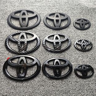 适用于丰田车标贴卡罗拉凯美瑞雷凌亚洲龙RAV4汉兰达前后黑标改装