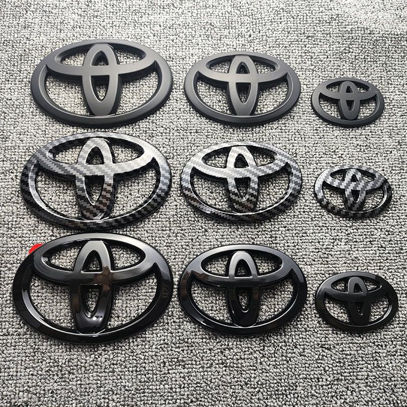 适用于丰田车标贴卡罗拉凯美瑞雷凌亚洲龙RAV4汉兰达前后黑标改装