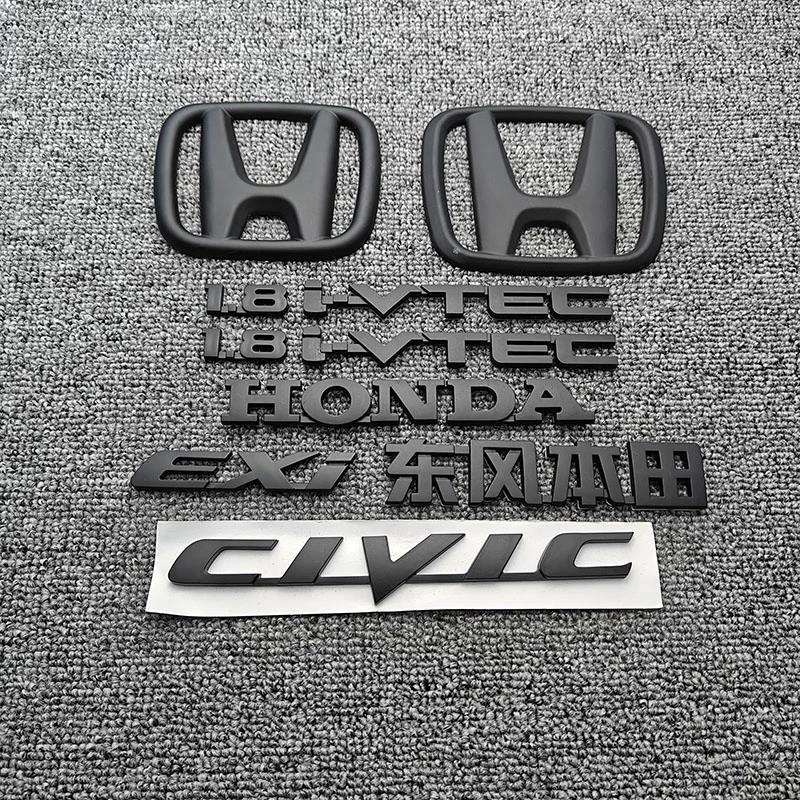 适用于八代思域车标 九代侧标1.8IVTEC后尾箱贴CIVIC EXI字标黑色